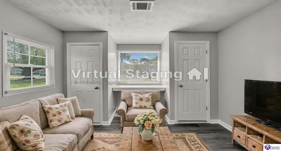 Bonus space virtually staged as a den