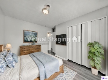 Bedroom virtually staged